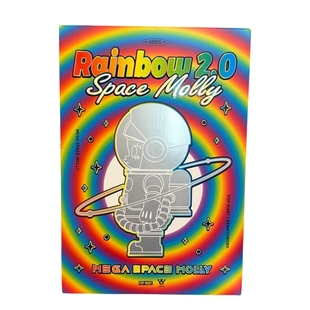 Popmart Space Molly 400% Rainbow Molly 2.0 NEW - Picture 3 of 6